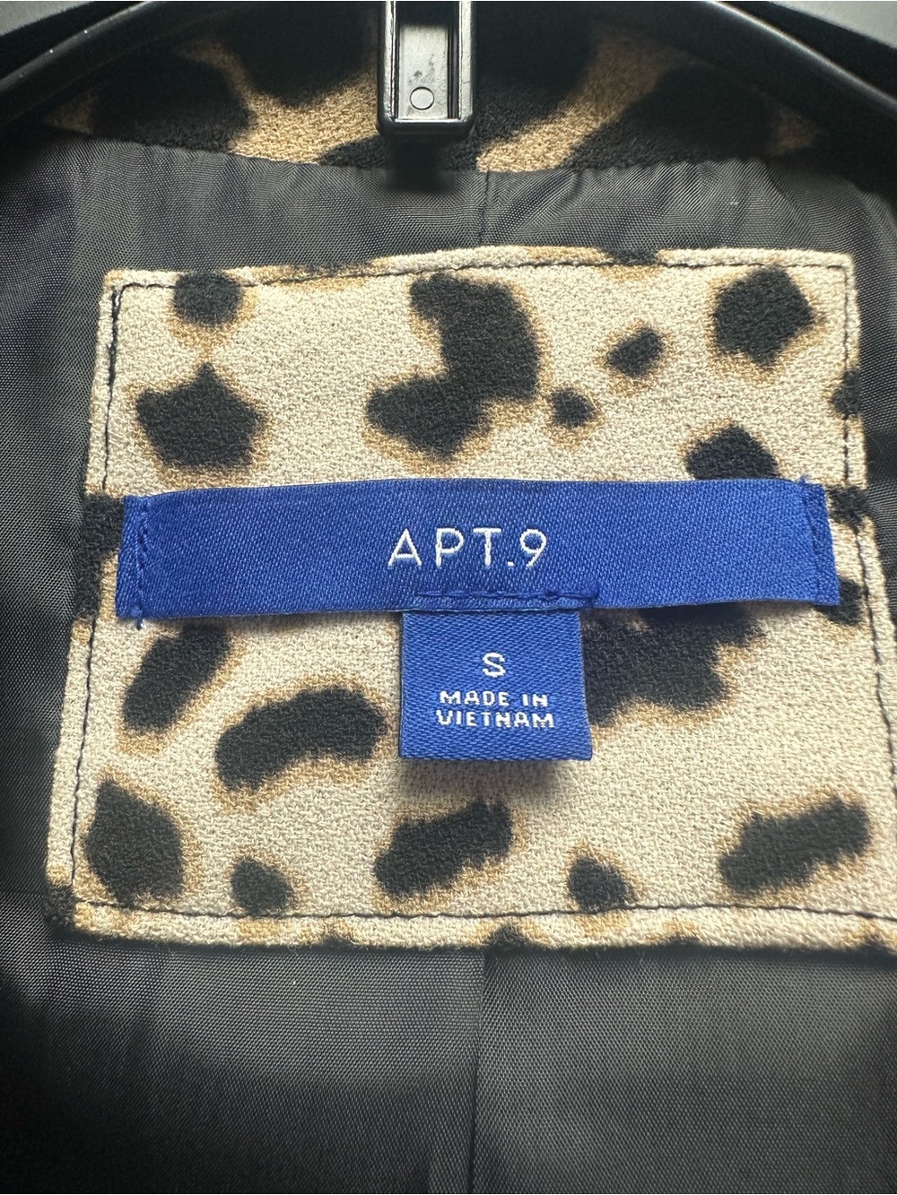 Apt. 9 Leopard Print Open Blazer Jacket - Tan Black - Picture 6 of 6